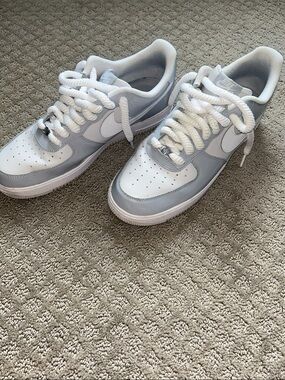 Rope Lace Air Force 1 GREY Patent Leather AND WHITE Everyday Custom Drop 7